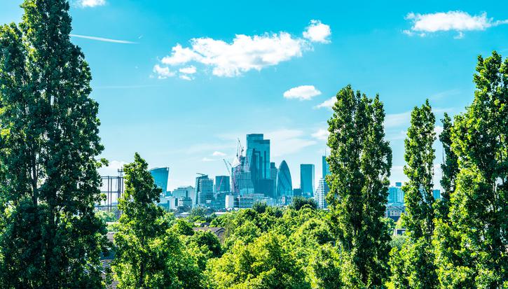 London City skyline, view from Stave Hill